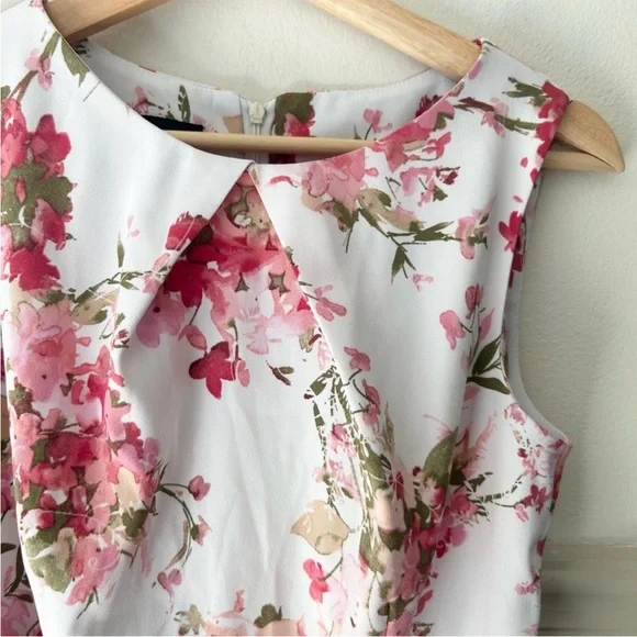 Alyx Size 4 Floral Dress with Pink and Green Accents and Belt - Picture 4 of 8